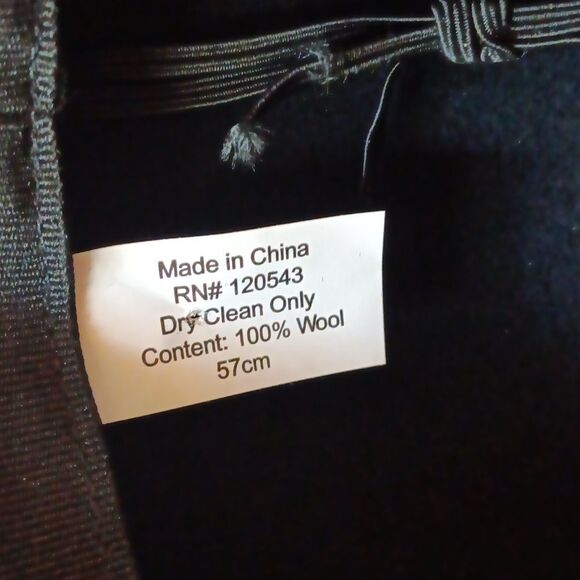 Elegant Women's Black Wool Hat.  Retro. 40'S. Elegant. - Picture 5 of 5